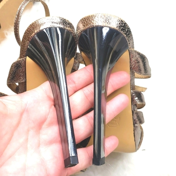 Bcbgmaxazria Heels ming1 9 sandals metallic pewter silver - Picture 9 of 13